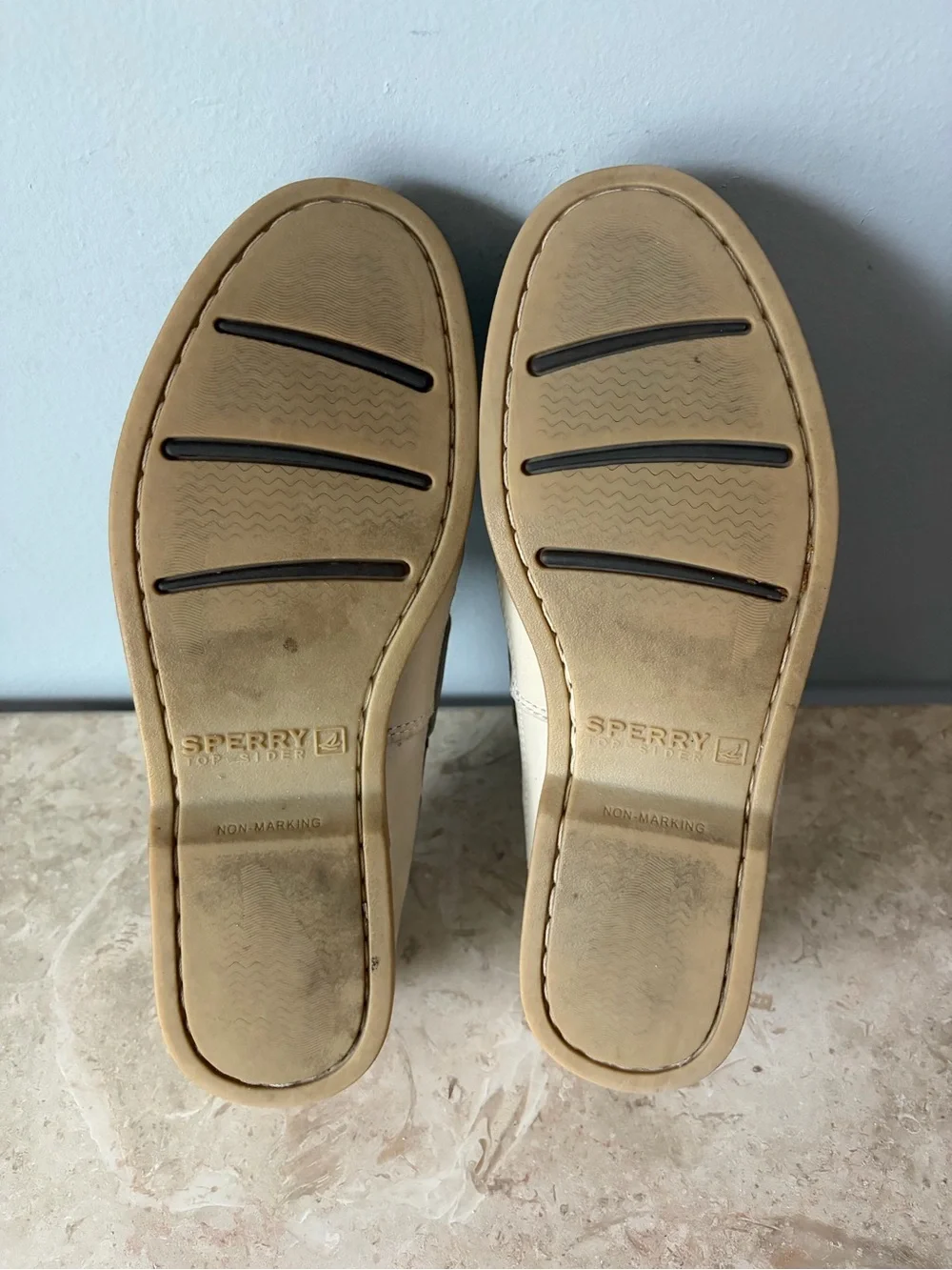 Sperry Top Sider Mako Collection Boat Shoes Men’s Size 9.5 Oyster Taupe Leather